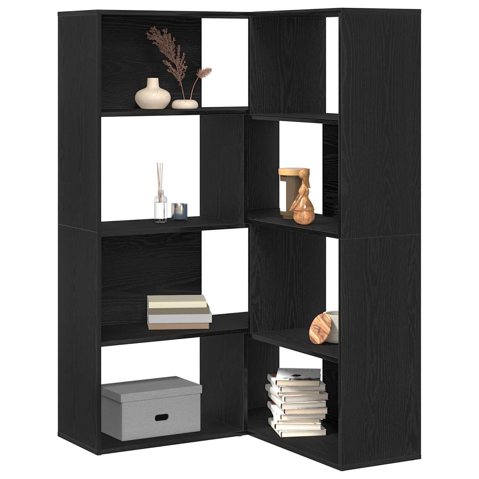 Armario 2 pcs Roble Negro 85 x 85 x 140 cm Madera de ingeniería