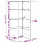 Armario 2 pcs Roble Negro 85 x 85 x 140 cm Madera de ingeniería