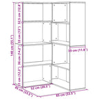 Armario 2 pcs Roble Negro 85 x 85 x 140 cm Madera de ingeniería