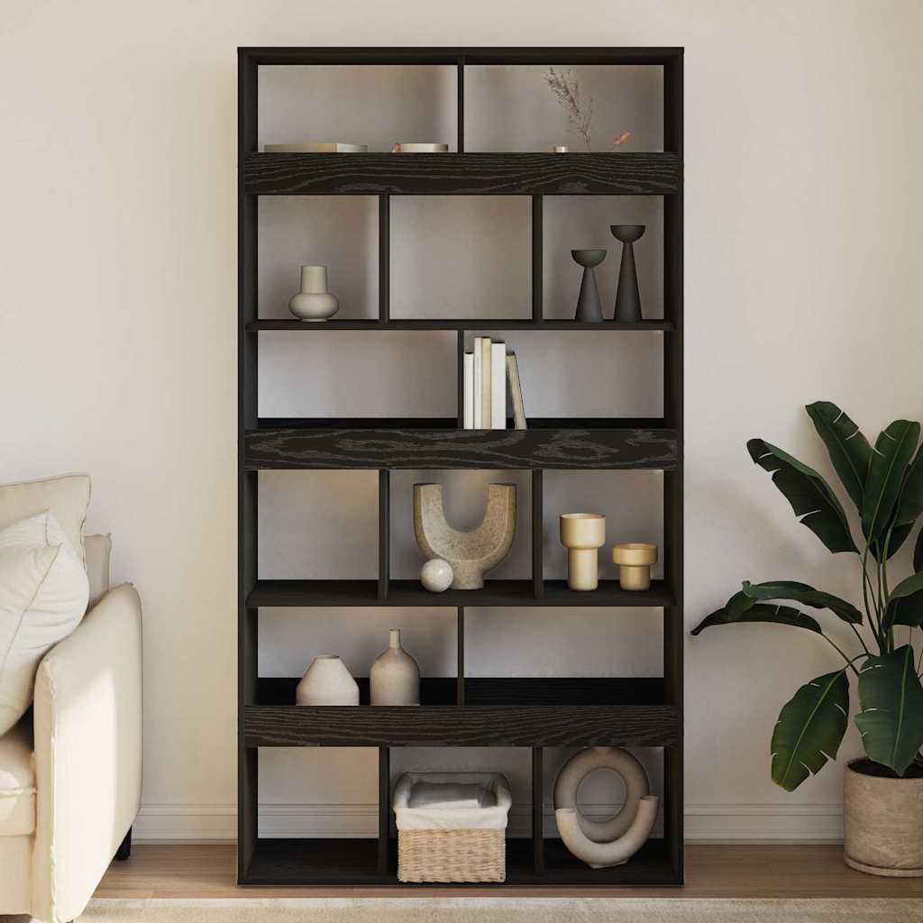 Librería 2 pcs Roble Negro 100 x 33 x 187,5 cm