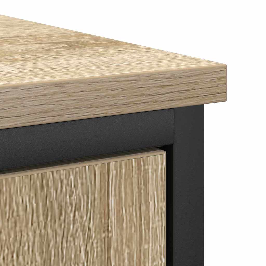 Juego de muebles de baño 2 pcs Marrón Madera contrachapada