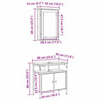 Juego de muebles de baño 2 pcs Marrón Madera contrachapada