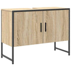 Juego de muebles de baño 3 pcs Marrón Madera contrachapada
