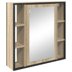 Juego de muebles de baño 3 pcs Marrón Madera contrachapada