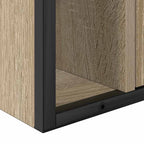 Juego de muebles de baño 3 pcs Marrón Madera contrachapada