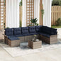 8-piece outdoor sofa set Brown synthetic rattan