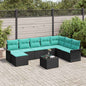 8-piece outdoor sofa set Brown synthetic rattan