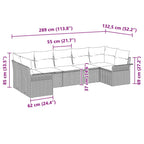 Conjunto de sofá de jardín 7 pcs Beige ratán sintético
