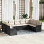 Conjunto de sofás de jardín 10 pcs Beige ratán sintético