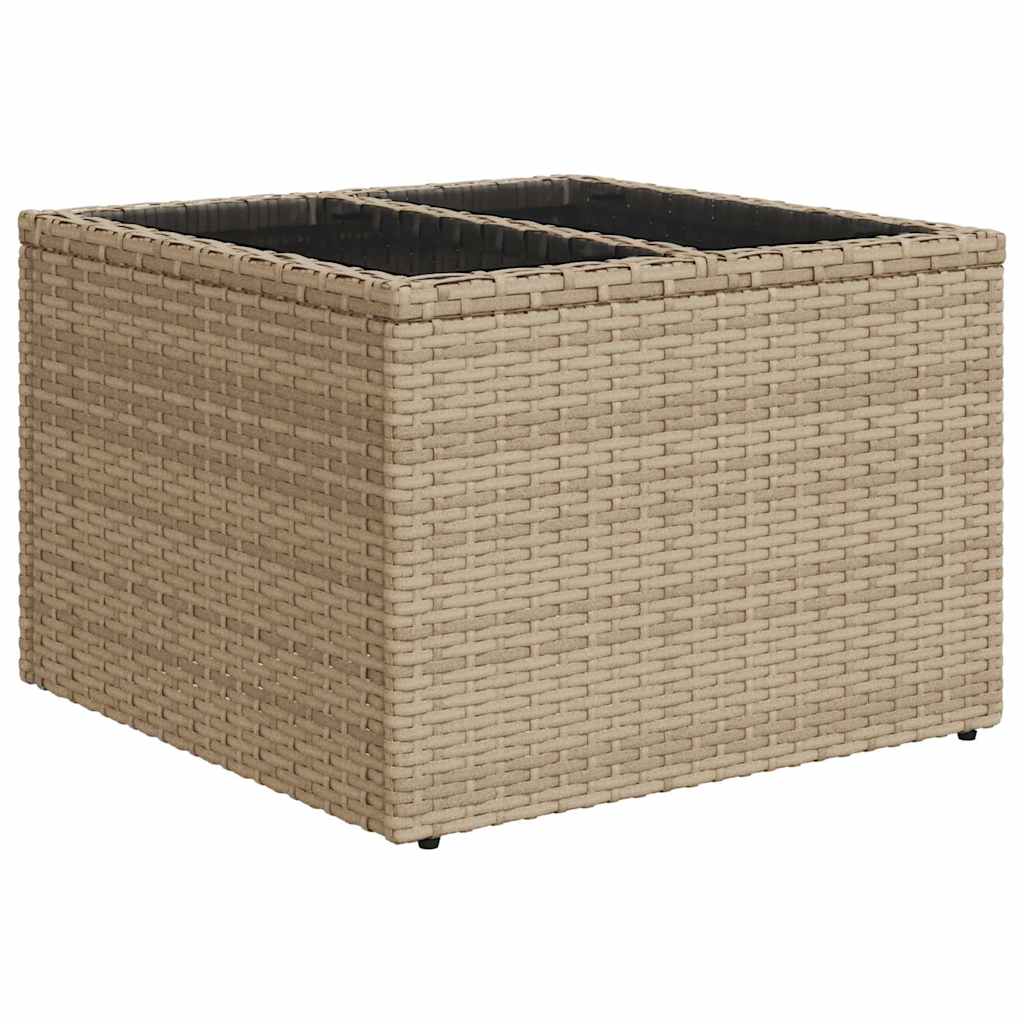 Conjunto de sofá de jardín Beige ratán sintético