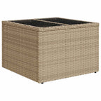 Conjunto de sofá de jardín Beige ratán sintético