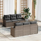 Conjunto de sofá de jardín Gris 55 x 55 x 37 cm ratán sintético