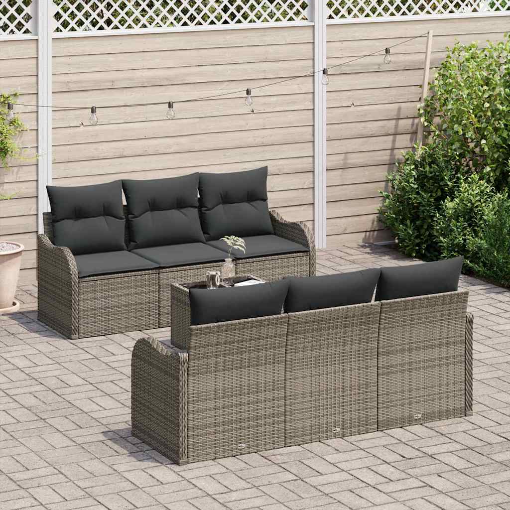 Conjunto de sofá de jardín Gris 55 x 55 x 37 cm ratán sintético