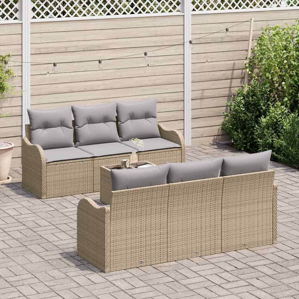 Conjunto de sofá de jardín Beige 55 x 55 x 37 cm
