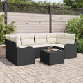 Conjunto de sofá de jardín Negro 55 x 55 x 37 cm