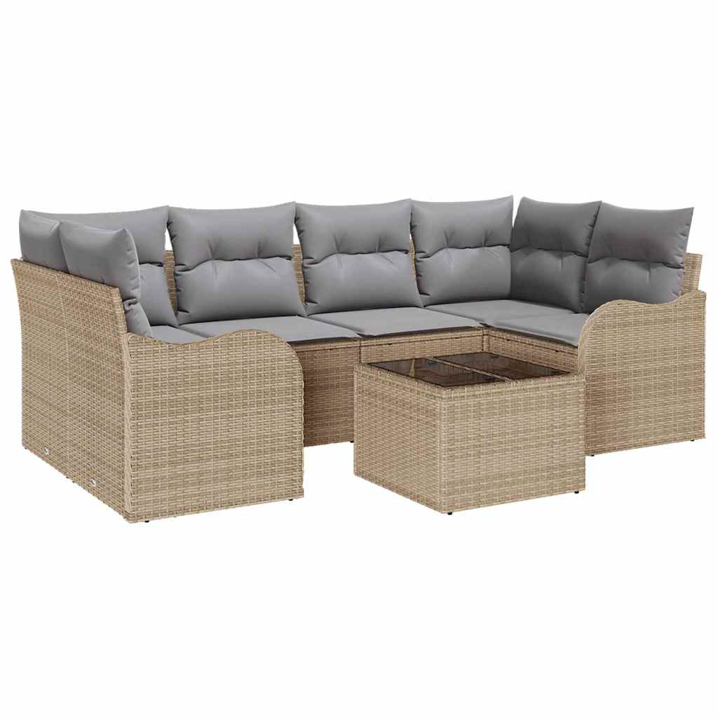 Conjunto de sofá de jardín Beige 55 x 55 x 37 cm