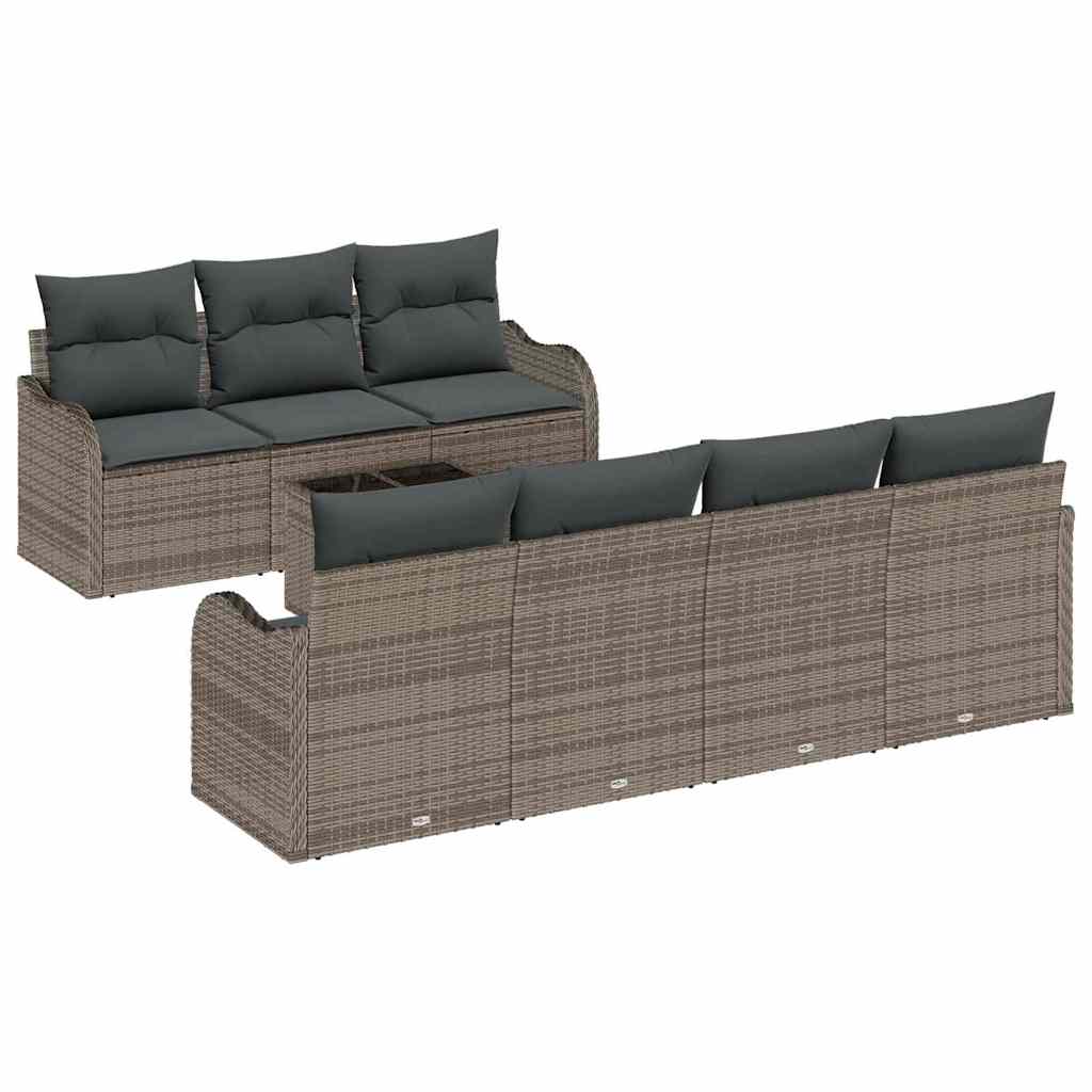 Conjunto de sofá de jardín Gris 55 x 55 x 37 cm ratán sintético