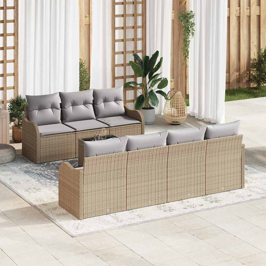 Conjunto de sofá de jardín Beige 55 x 55 x 37 cm