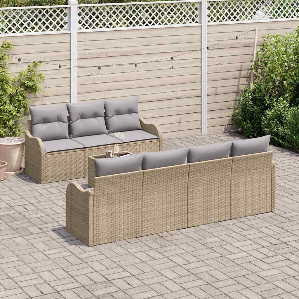 Conjunto de sofá de jardín Beige 55 x 55 x 37 cm
