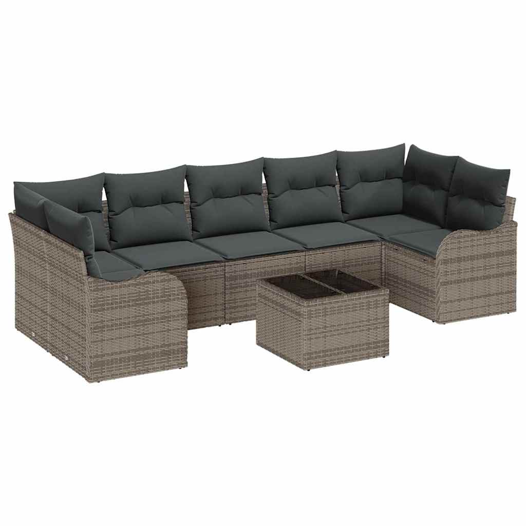 Conjunto de sofá de jardín Gris 55 x 55 x 37 cm ratán sintético