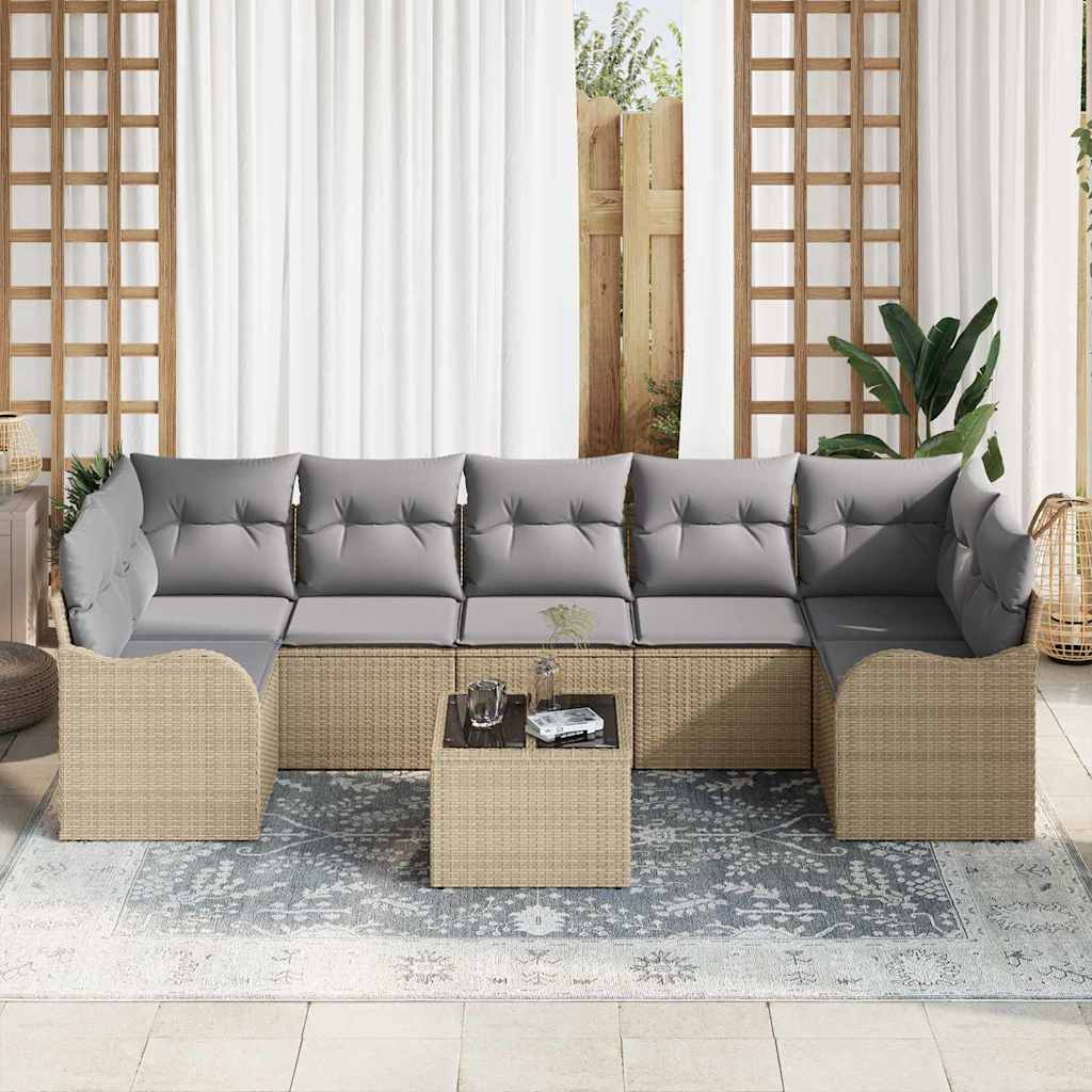 Conjunto de sofá de jardín Beige 55 x 55 x 37 cm