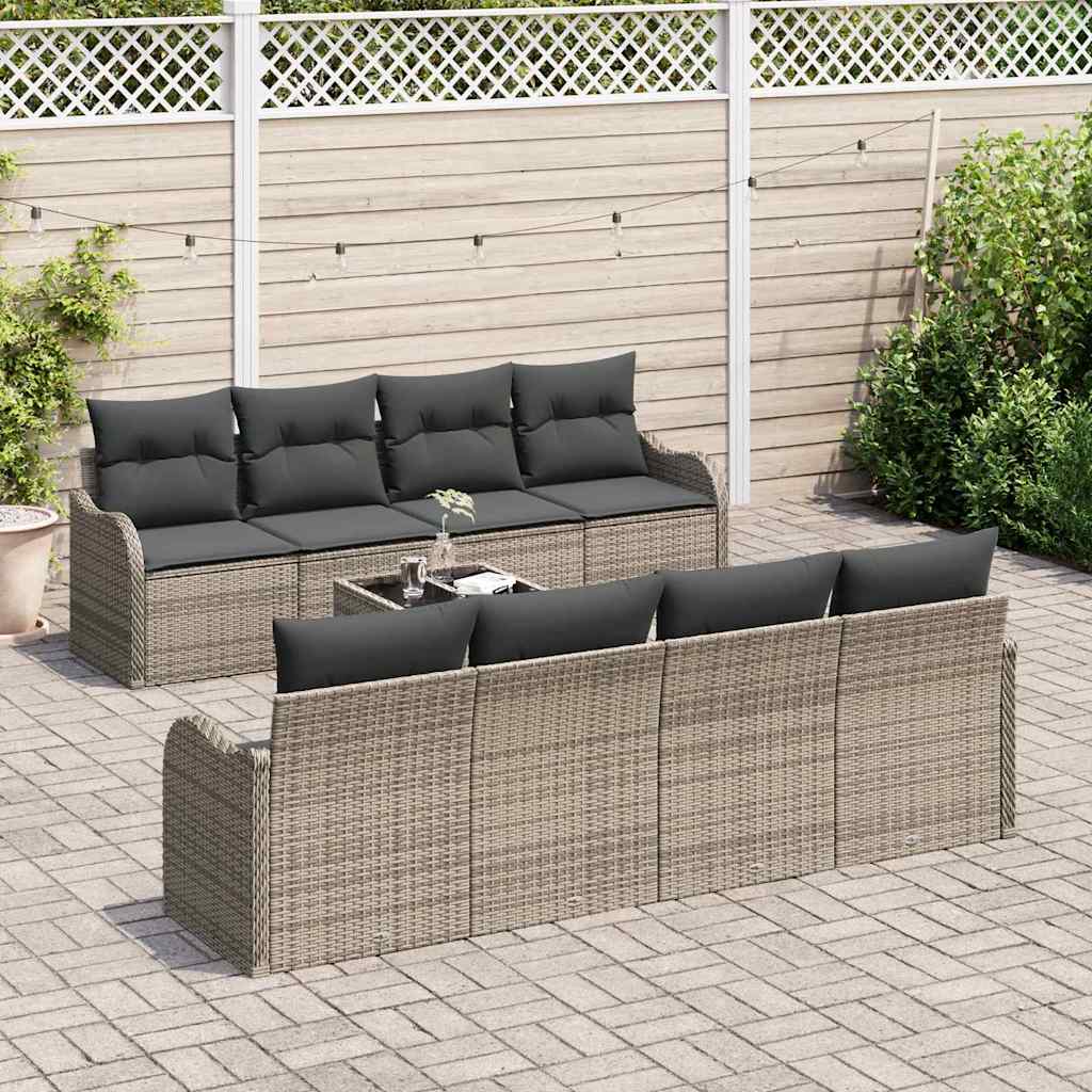 Conjunto de sofá de jardín Gris 55 x 55 x 37 cm ratán sintético