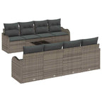Conjunto de sofá de jardín Gris 55 x 55 x 37 cm ratán sintético