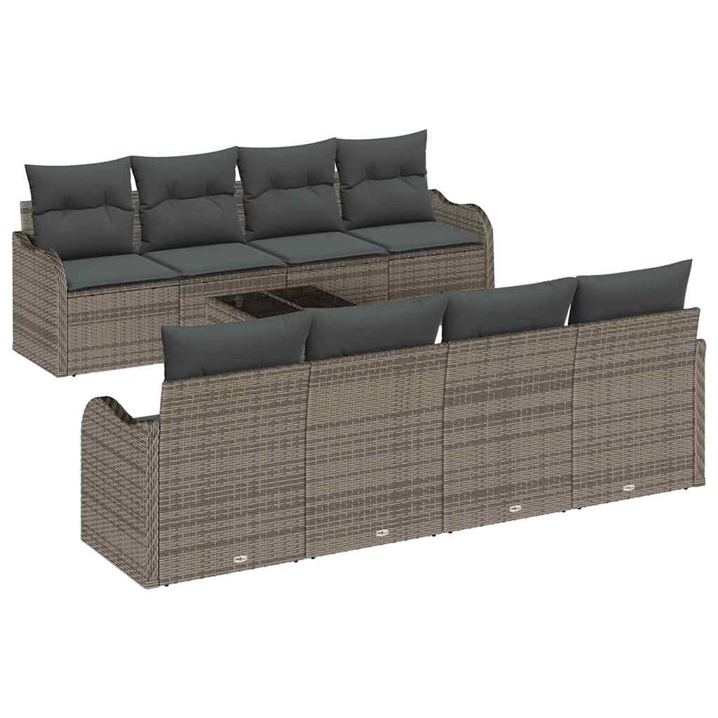 Conjunto de sofá de jardín Gris 55 x 55 x 37 cm ratán sintético