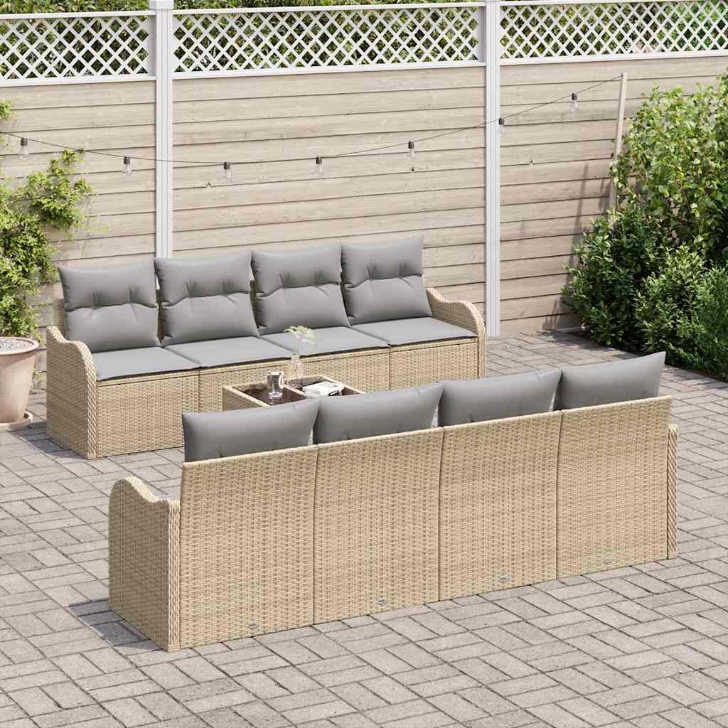Conjunto de sofá de jardín Beige 55 x 55 x 37 cm