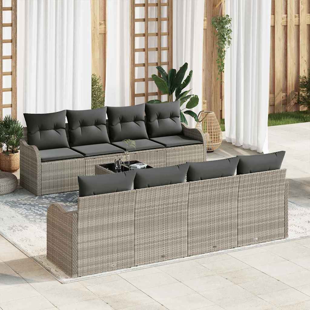 Conjunto de sofá de jardín Gris 55 x 55 x 37 cm ratán sintético