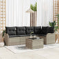 Conjunto de sofá de jardim 5 peças Castanho rotim sintético