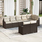 8-piece Garden Sofa Set Beige Synthetic Rattan