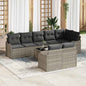 8-piece Garden Sofa Set Beige Synthetic Rattan