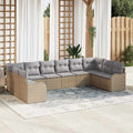 Conjunto de sofá de jardín Beige 344 x 177,5 x 85 cm