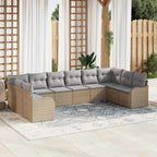 Conjunto de sofá de jardín Beige 344 x 177,5 x 85 cm