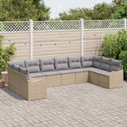 Conjunto de sofá de jardín Beige 344 x 177,5 x 85 cm
