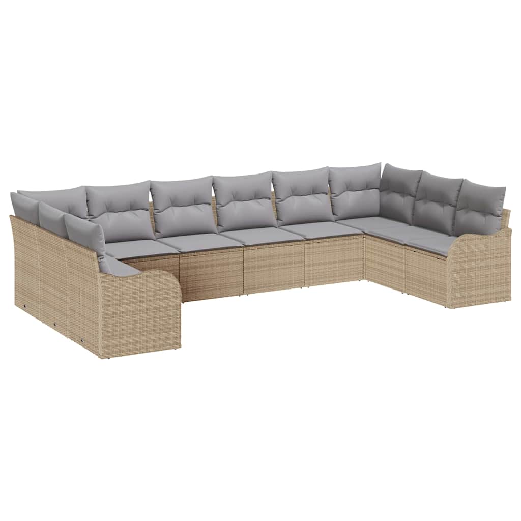Conjunto de sofá de jardín Beige 344 x 177,5 x 85 cm