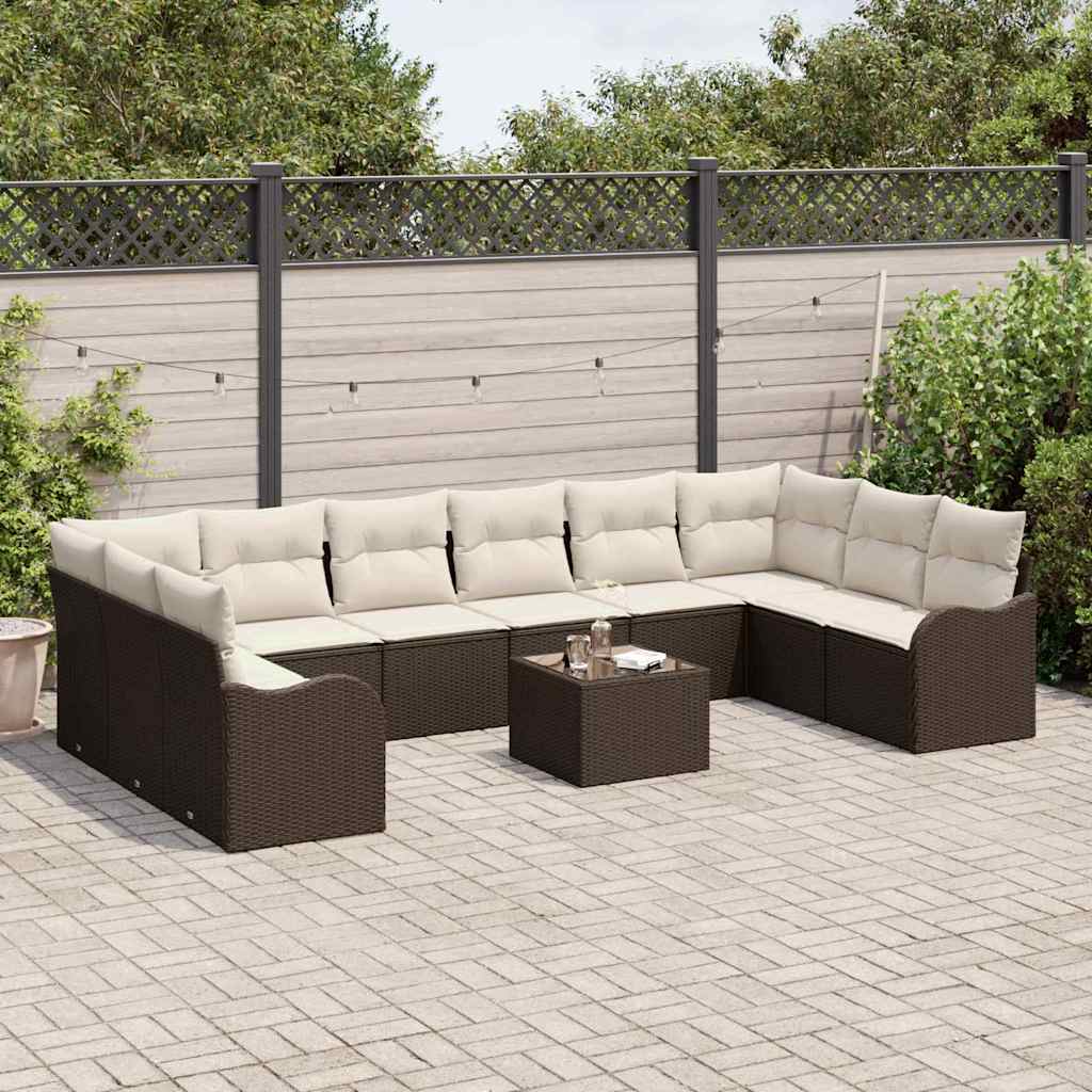 Conjunto de sofá de jardín Marrón 55 x 55 x 37 cm