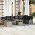 Conjunto de sofá de jardín Gris 55 x 55 x 37 cm ratán sintético