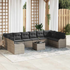 Conjunto de sofá de jardín Gris 55 x 55 x 37 cm ratán sintético
