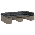 Conjunto de sofá de jardín Gris 55 x 55 x 37 cm ratán sintético