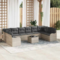 Conjunto de sofá de jardín Gris Claro 55 x 55 x 37 cm