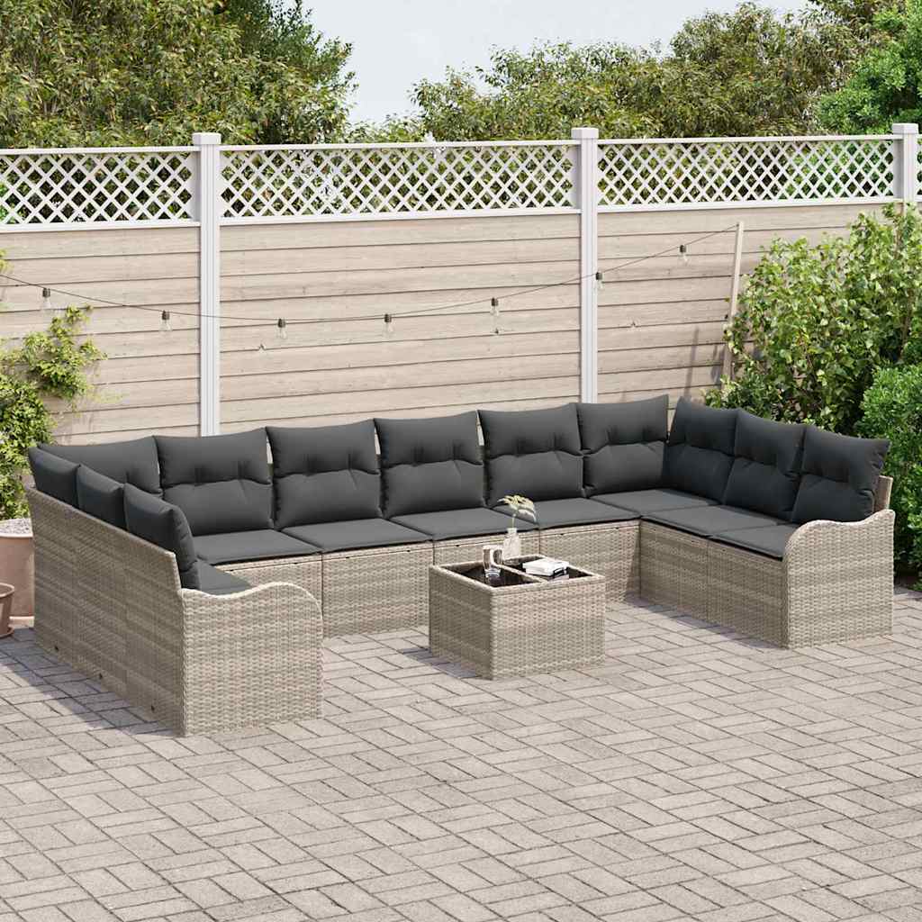 Conjunto de sofá de jardín Gris Claro 55 x 55 x 37 cm