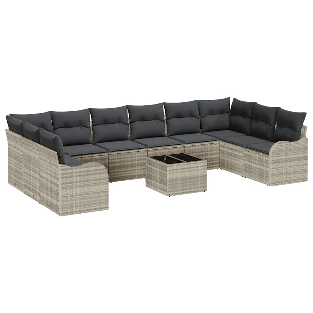Conjunto de sofá de jardín Gris Claro 55 x 55 x 37 cm