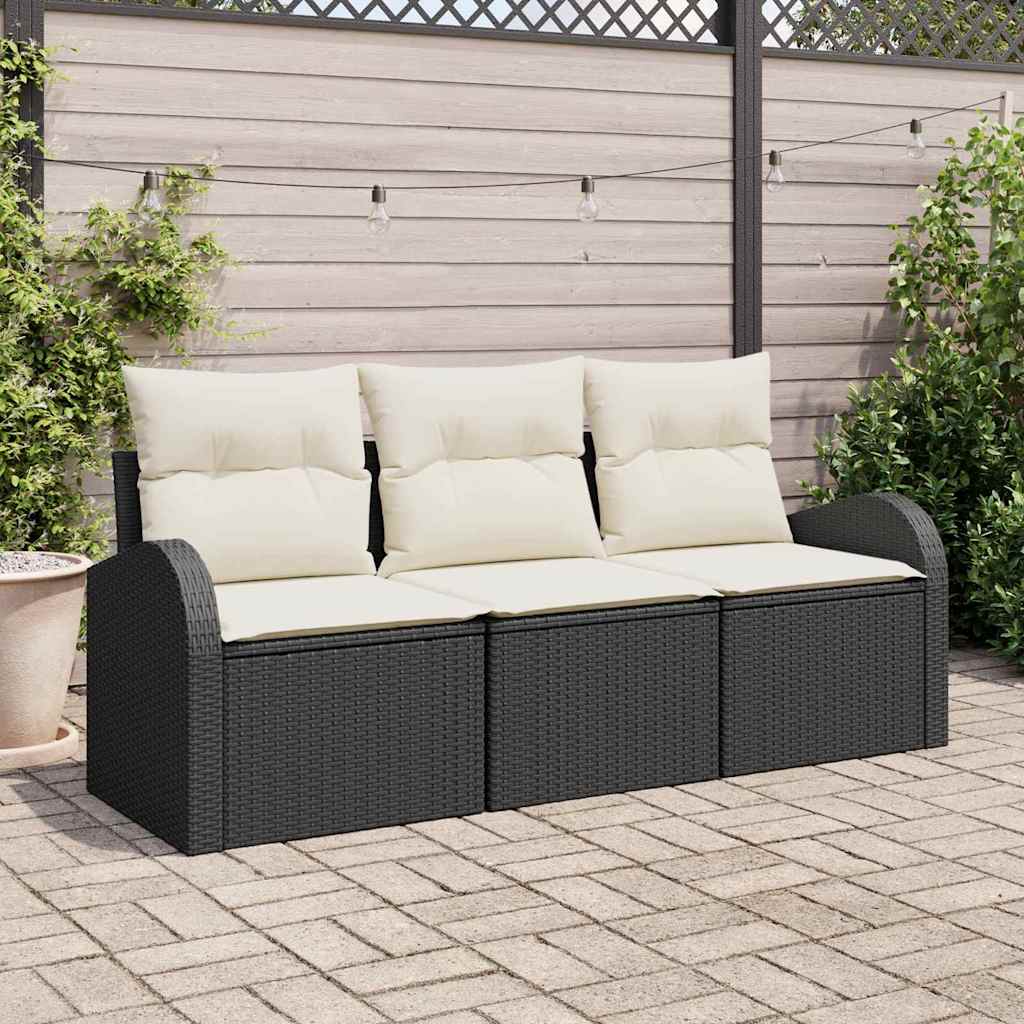 Conjunto de sofá de jardín Beige ratán sintético