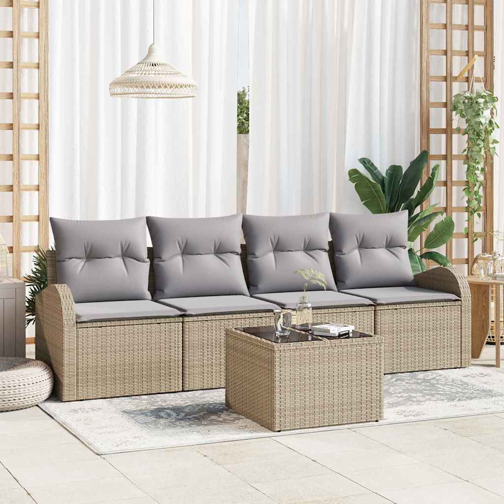 Conjunto de sofá de jardín Beige 55 x 55 x 37 cm