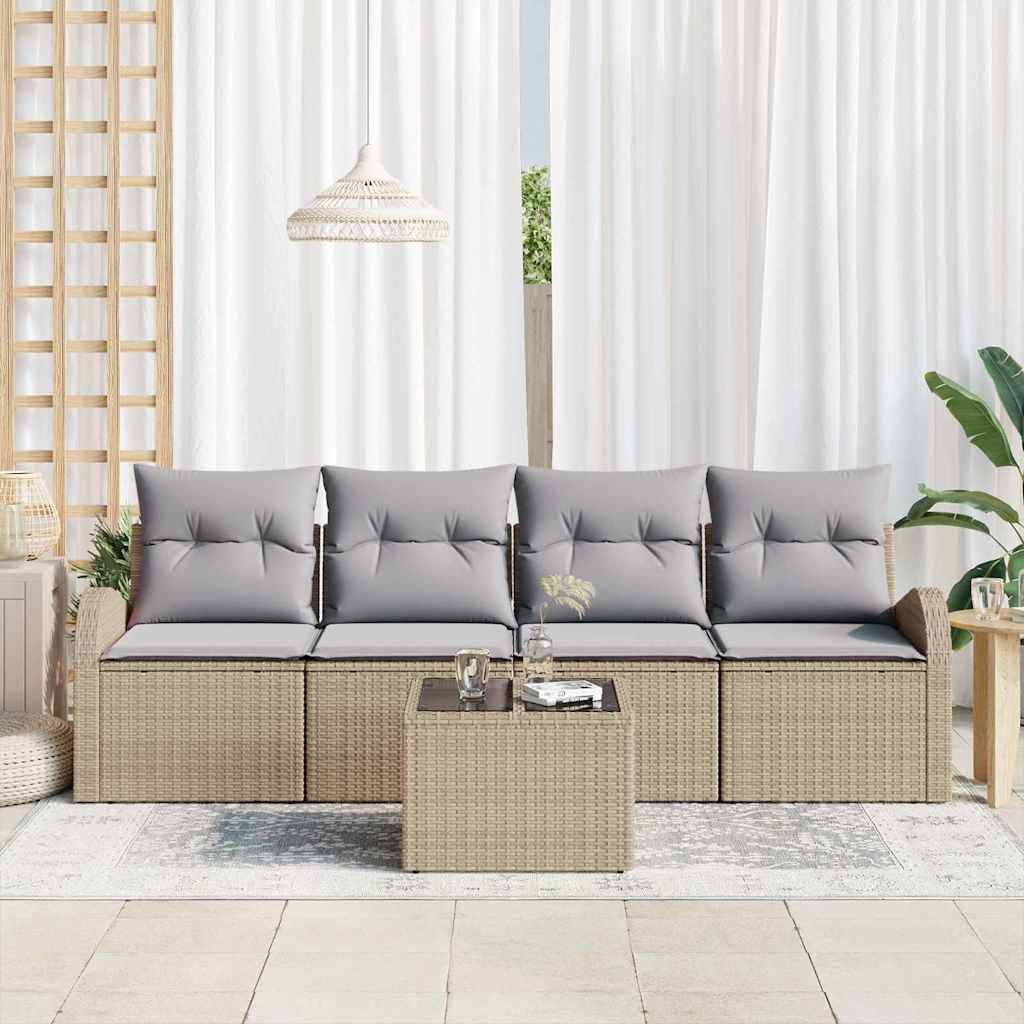 Conjunto de sofá de jardín Beige 55 x 55 x 37 cm