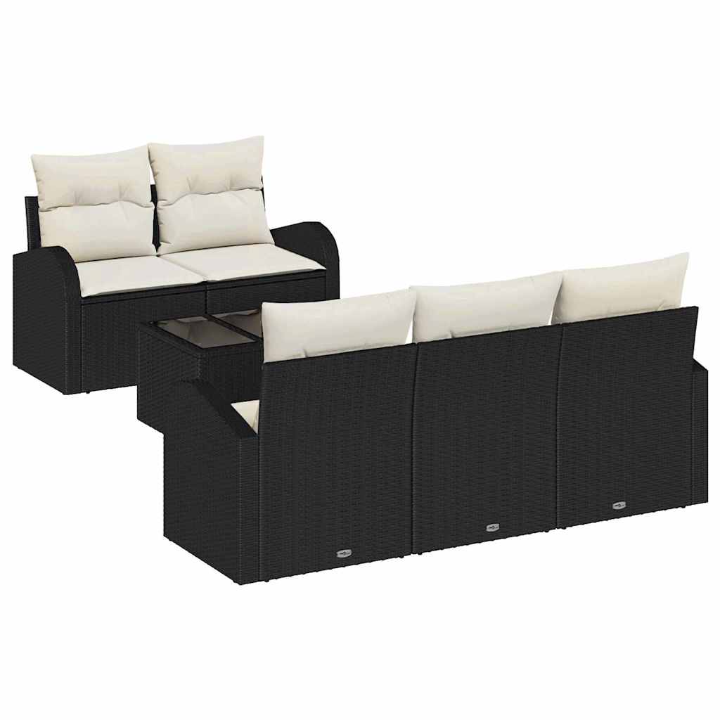Conjunto de sofá de jardín Negro 55 x 55 x 37 cm
