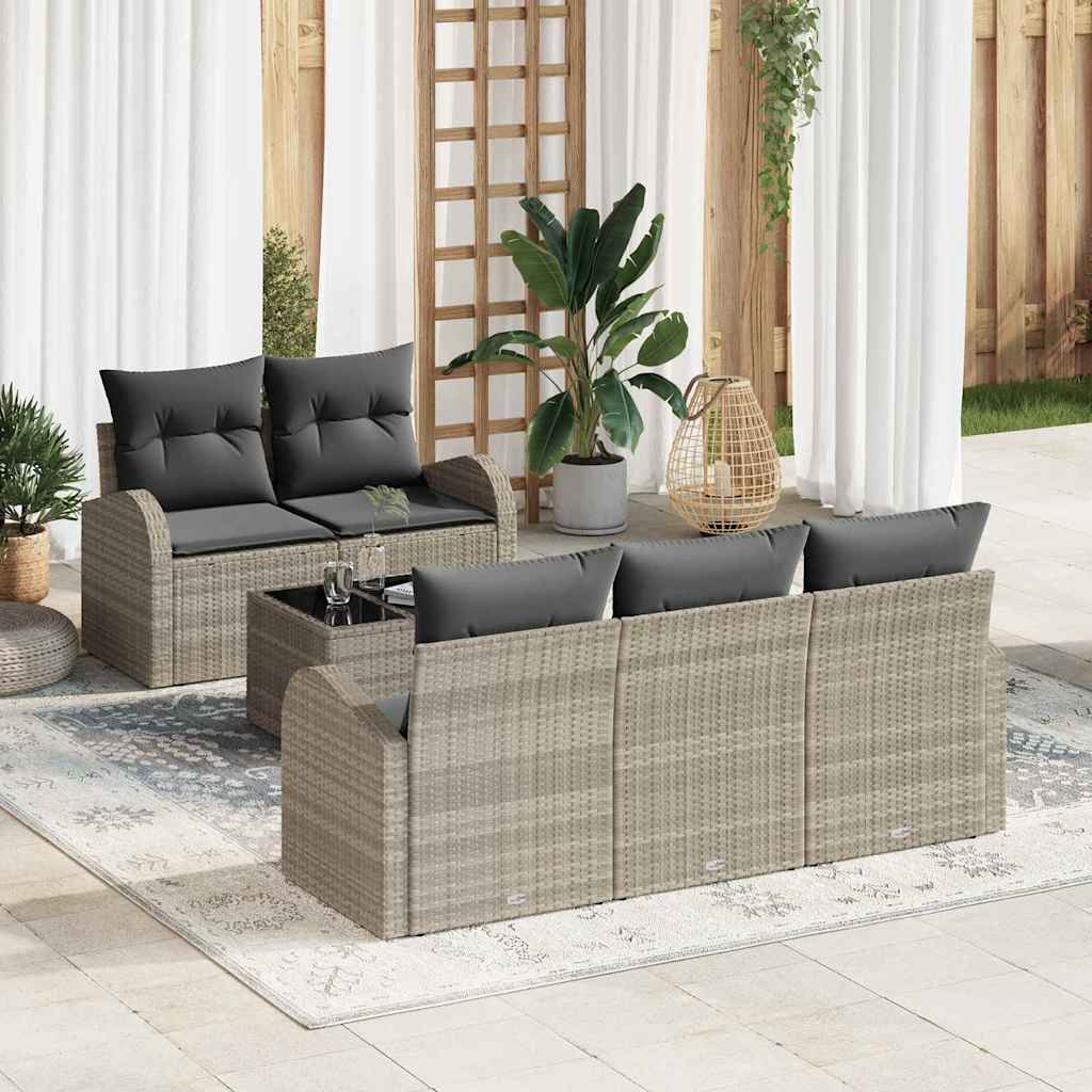 Conjunto de sofá de jardín Gris claro 55 x 55 x 37 cm