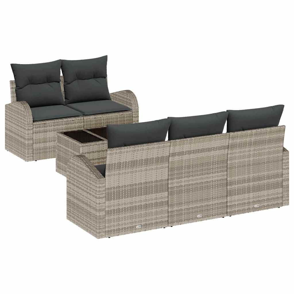 Conjunto de sofá de jardín Gris claro 55 x 55 x 37 cm